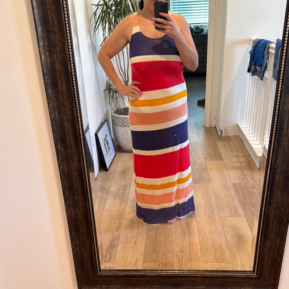 Striped Multicolor Maxi Dress
